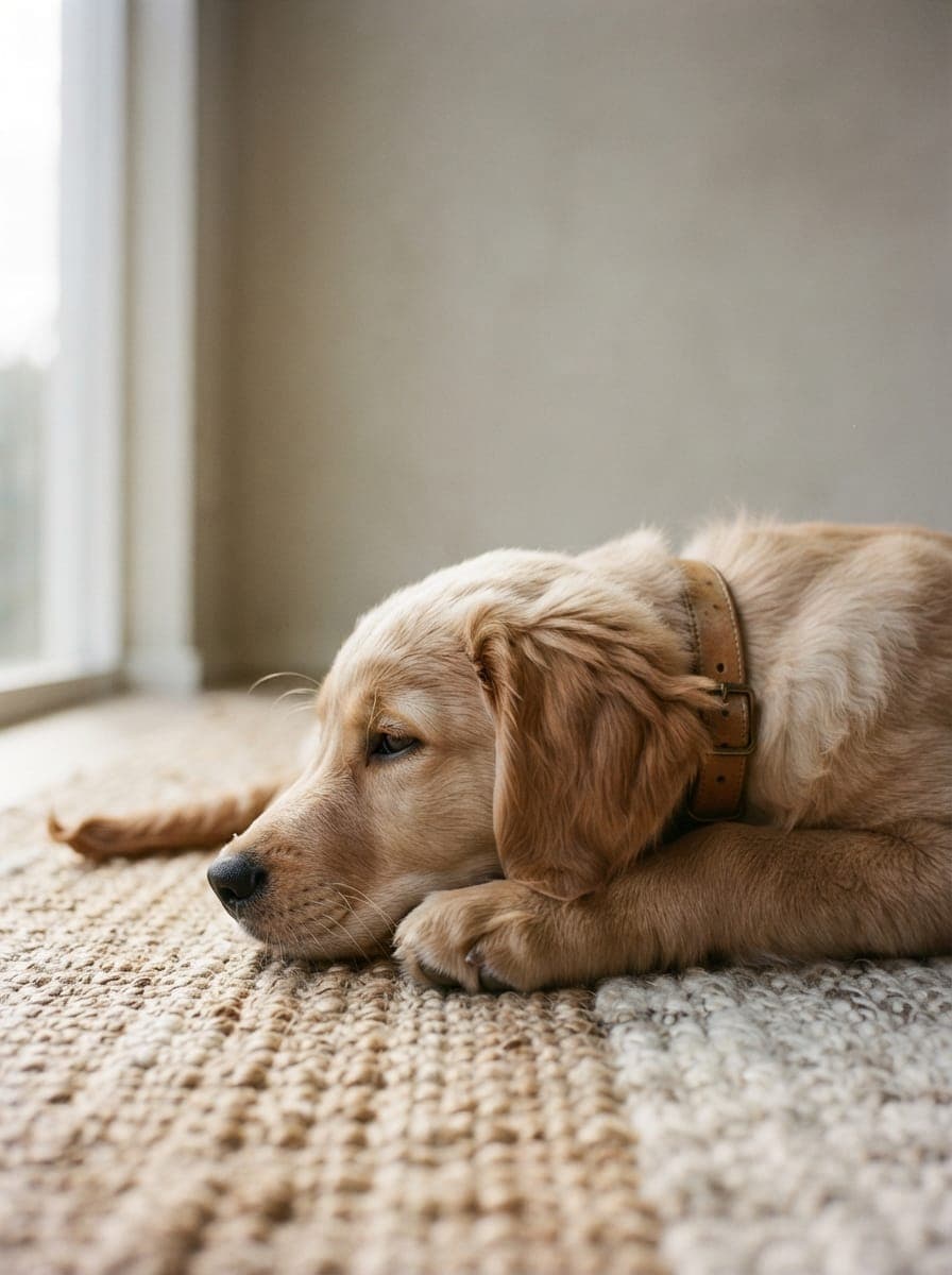 Tasmalı bir yavru köpek